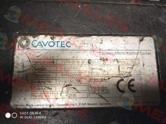 MC 3300 - OEM Cavotec