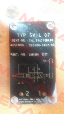TYP SVIL 07  Ident Nr: 5947100410 Voith