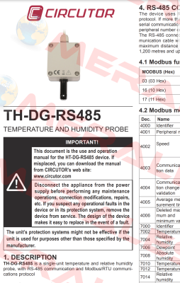 TH-DG-RS485  Circutor