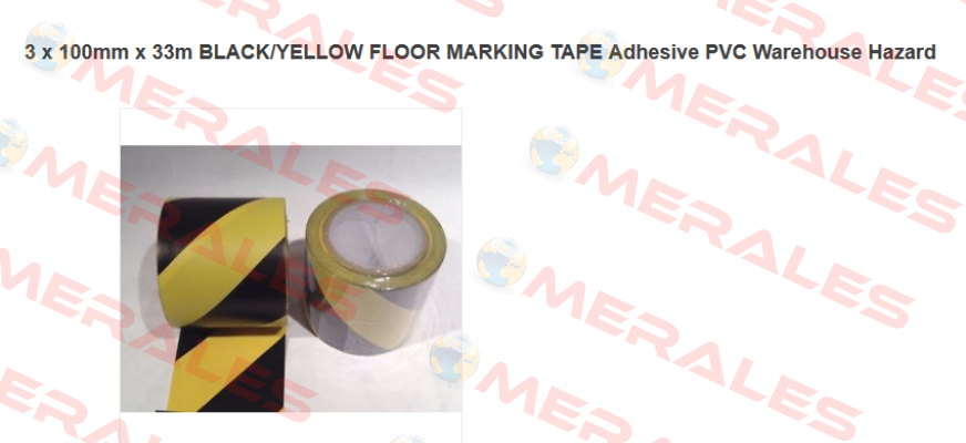 Black/Yellow Vinyl Hazard Tape  3M