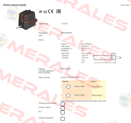 PFA9142A0103026  Ter Tecno Elettrica Ravasi