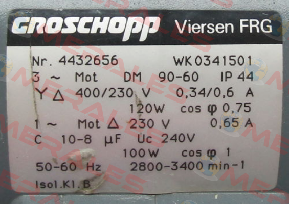 WK0341501 obsolete  Groschopp