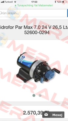 52600-0294 obsolete/alternative 82600-0394  Jabsco