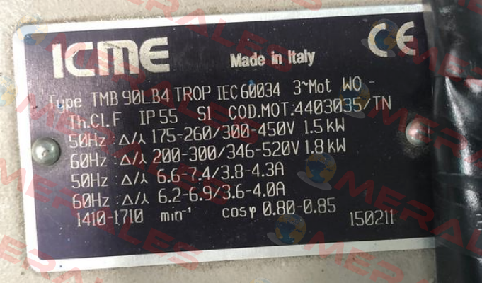 TMB 90LB4TROP   IEC60034  3~Mot Icme Motor