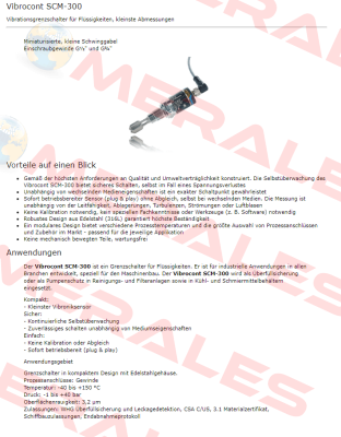 Nr. 111000074 Type Vibrocont SCM 300 K 1 GA 01 S ACS CONTSYS