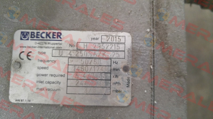U 4 250SA/K-25  Becker