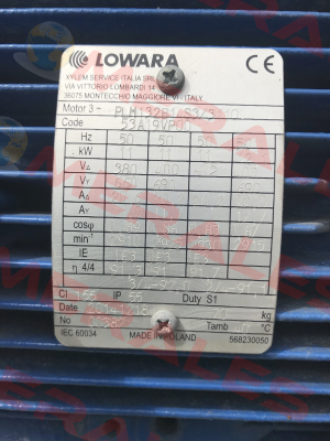 PLM132B14S3/3110 E3     Lowara