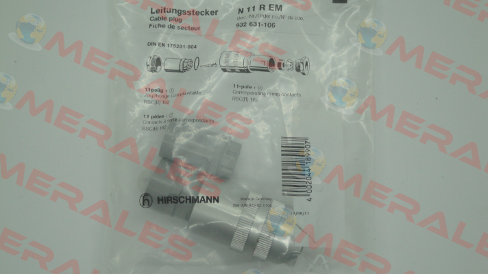 P/N: 932631106, Type: N11R EM Belden (Lumberg / Hirschmann)