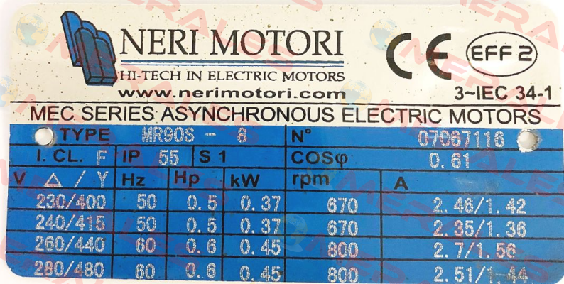 T090S 8P Neri Motori