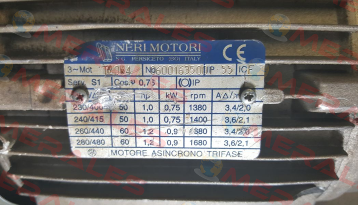 T80B4 old version, new version HE3 80D Neri Motori