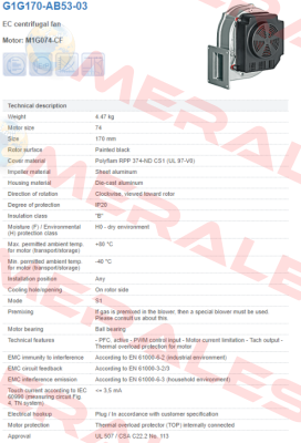 G1G1170-AB53-03 EBM Papst