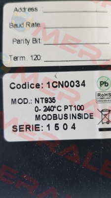 P/N: 1CN0034, Type: NT935 Tecsystem