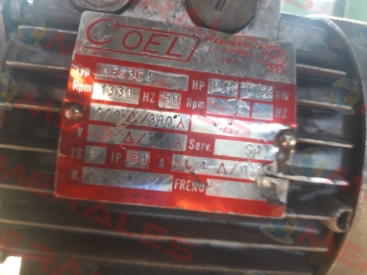 Type: HF63C4 obsolete replaced by FK63C4 B3 IP55 ) Coel