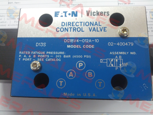 VIDG Type DG18V4-012A-10 Vickers (Eaton)