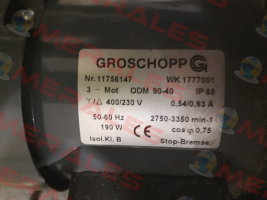 ODM90-40B/Z14 (44,3:1) Groschopp