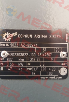 Type: SK 9022 1AZ-80S/4 Nord