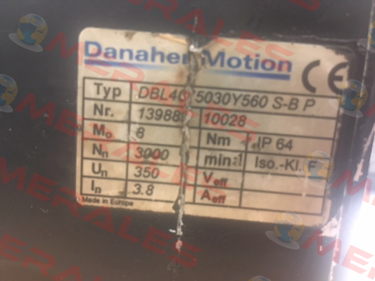 DBL4-0750-30-Y-560S-BP Danaher Motion