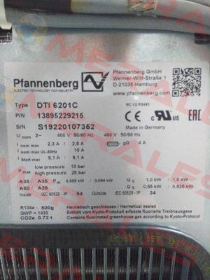 DTI 6201C Pfannenberg