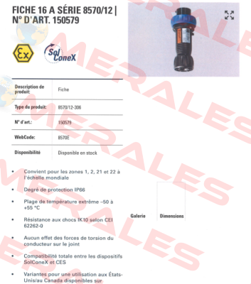P/N: 150579, Type: 8570/12-306 Stahl