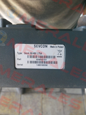 Type: Gen 4 36/48V 275A P/N: 634A42101 Sevcon