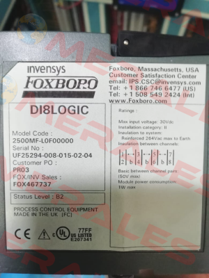 2500MF-LOF00000 Eurotherm