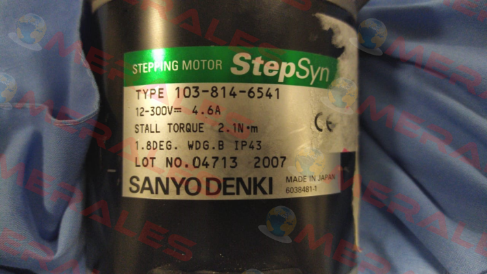Type: 103-814-6541  04713 2007 Sanyo Denki
