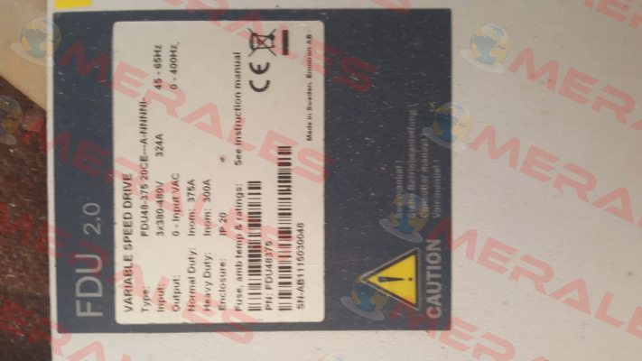 Type: FDU48-375 20CE-A-NNNNI Emotron