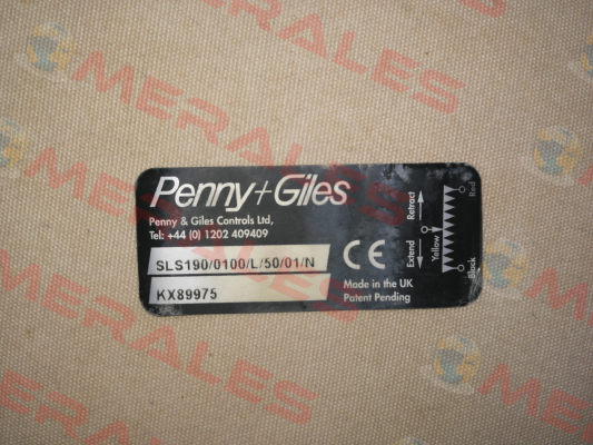 SLS190/0100/L/50/01/N   (DSLS190L-GEN-0004) Penny & Giles