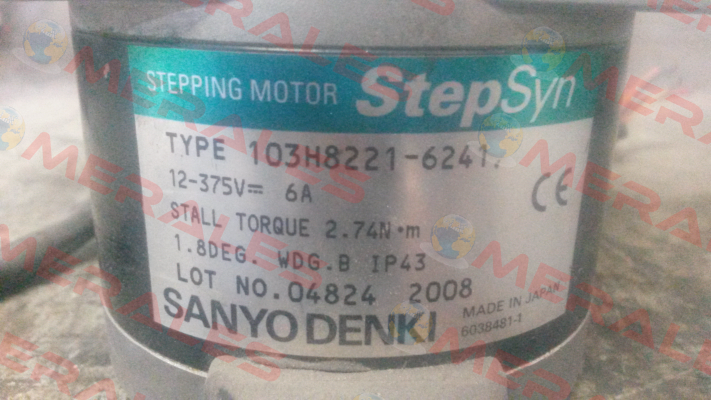 Type:103-H8221-6241, Lot Nr: 04824 2008 Sanyo Denki