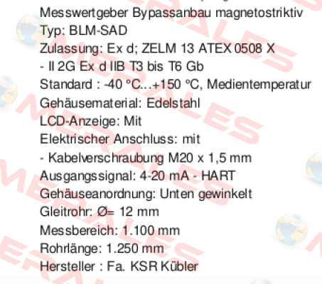 FFG -BP.20H3OD-DTK48-1100 (10158833) Ksr Kuebler