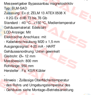 FFG-BP.20H3OD-DTK48-800 (10158834) Ksr Kuebler