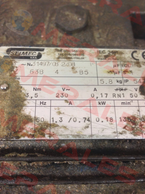 31497/08 2/08 obsolete, replacement HBZ 63B 4 230.400-50 B5  Seimec (Rossi)