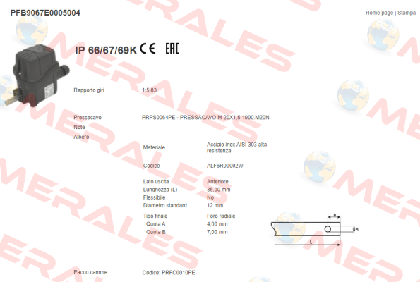 PFB9067E0005004 Ter Tecno Elettrica Ravasi