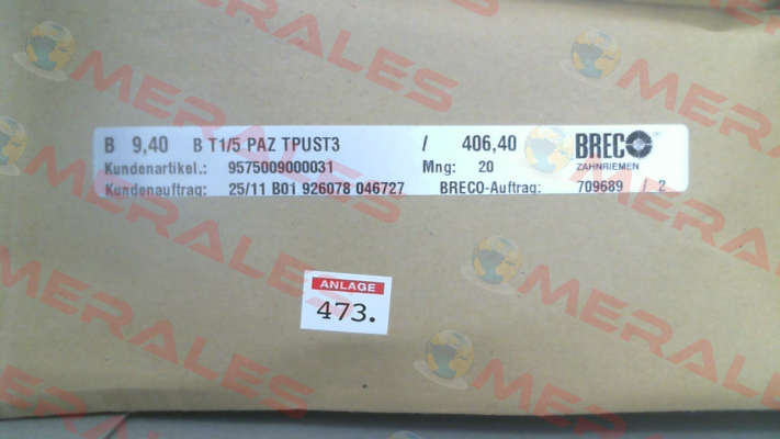 9,4 T1/5"/406,4-PAZ (160 xl 037) Brecoflex
