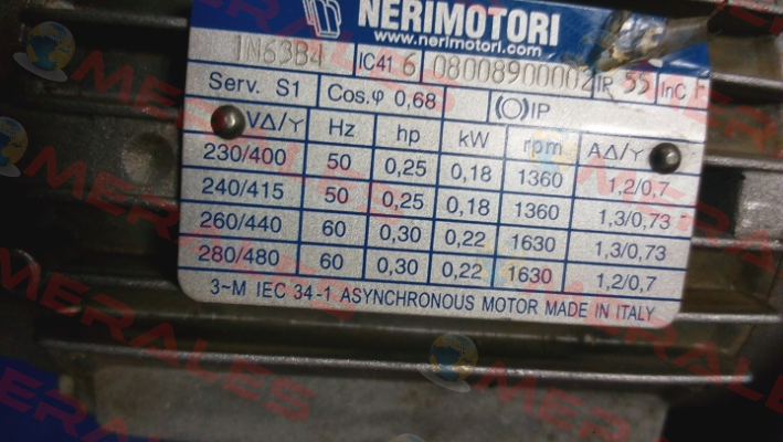 IN63B4  08008900002 Neri Motori