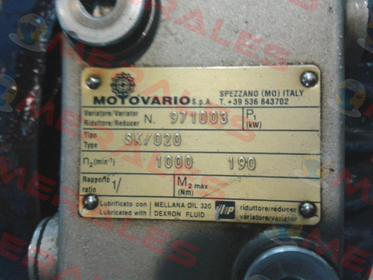 Nr 971003 Motovario