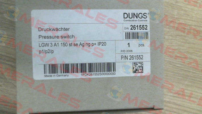 261552 / LGW 3A1 150 stse Ag ng p+IP20 p1/p2/p Dungs