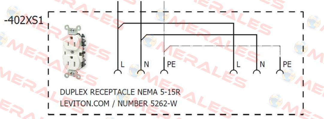 252-05262-00w - NEMA 5-15R  Leviton