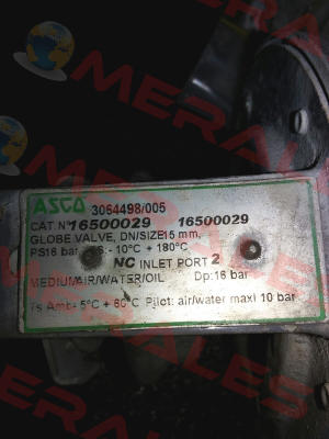16500 029-2503 BF (16500029 )-obsolete-no direct replacement  Asco