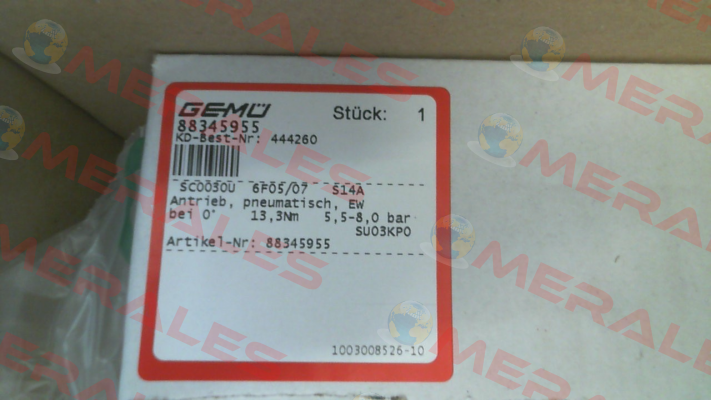 SC0030U 6 F05F07N S14A (88345955) Gemü