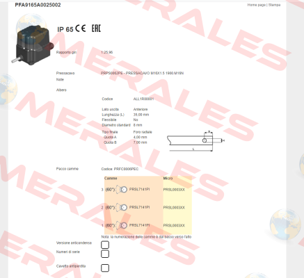PFA9165A0025002 Ter Tecno Elettrica Ravasi