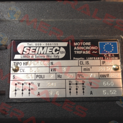 APE 80 C2 OBSOLETE- REPLACED BY HPEV 71 LA2 - 4 kW (71.004.02)  Seimec (Rossi)