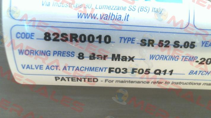 82SR0010 / SR52 Valbia