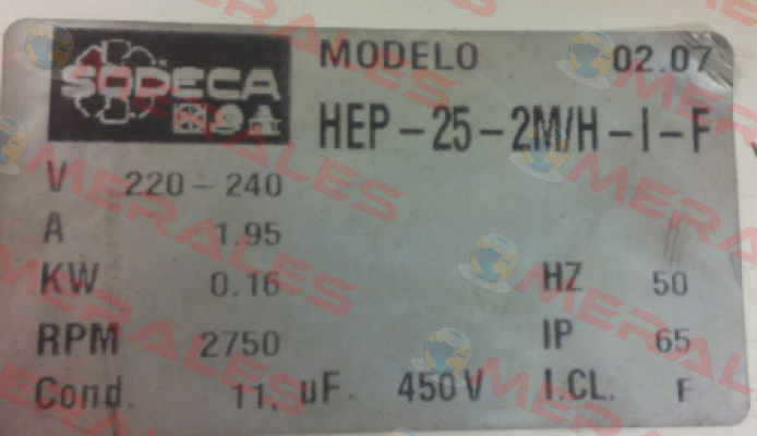 HEP-25-2M/H-I-F  Sodeca