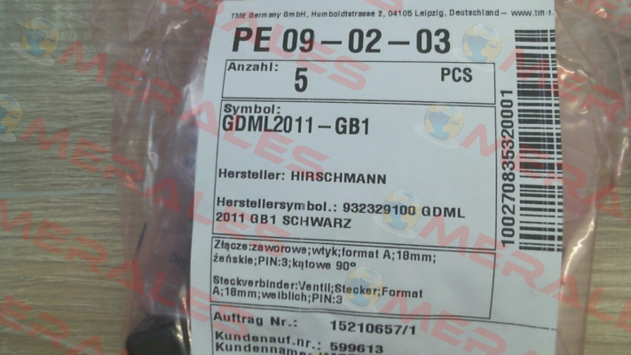 GDML2011-GB1 Belden (Lumberg / Hirschmann)