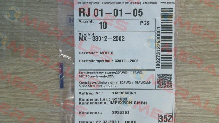 33012-2002 Molex