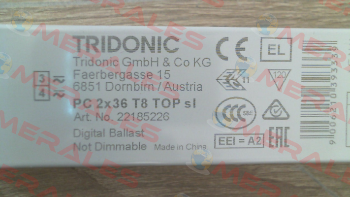 PC 2x36 T8 TOP sl 22185226 Tridonic