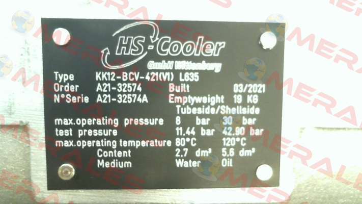 KK12-BCV-421(V1) L635 HS Cooler