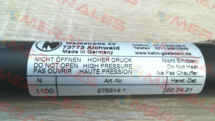 G14-28ST-19918 Hahn Gasfedern