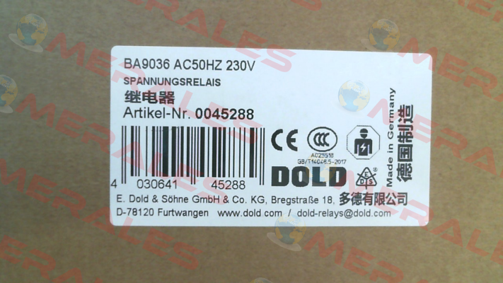 BA9036 AC50HZ 230V Dold